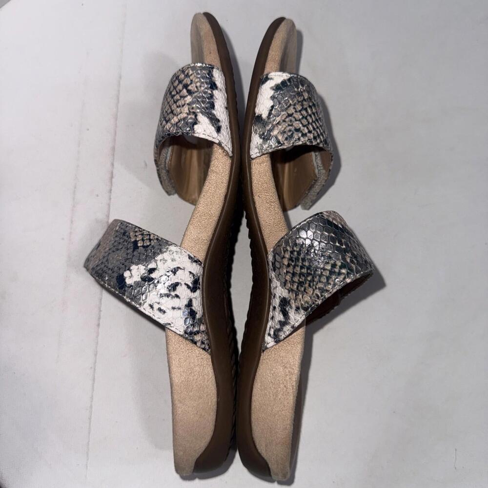 Vionic Comfort Randi Boa‎ Flip Flop Metallic Snake Print Sandals Slides Size 8 - Picture 5 of 11